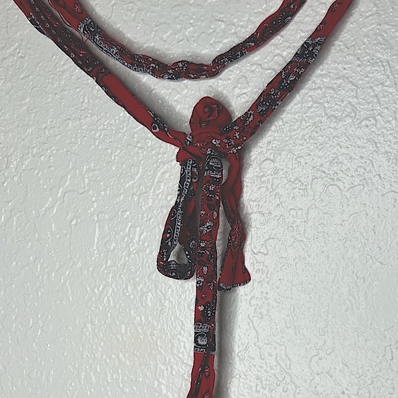 red and blue bandana print shorts from francesca’s size medium fits like small - Picture 3 of 3